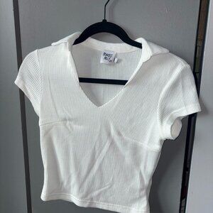 Princess Polly white collared tee